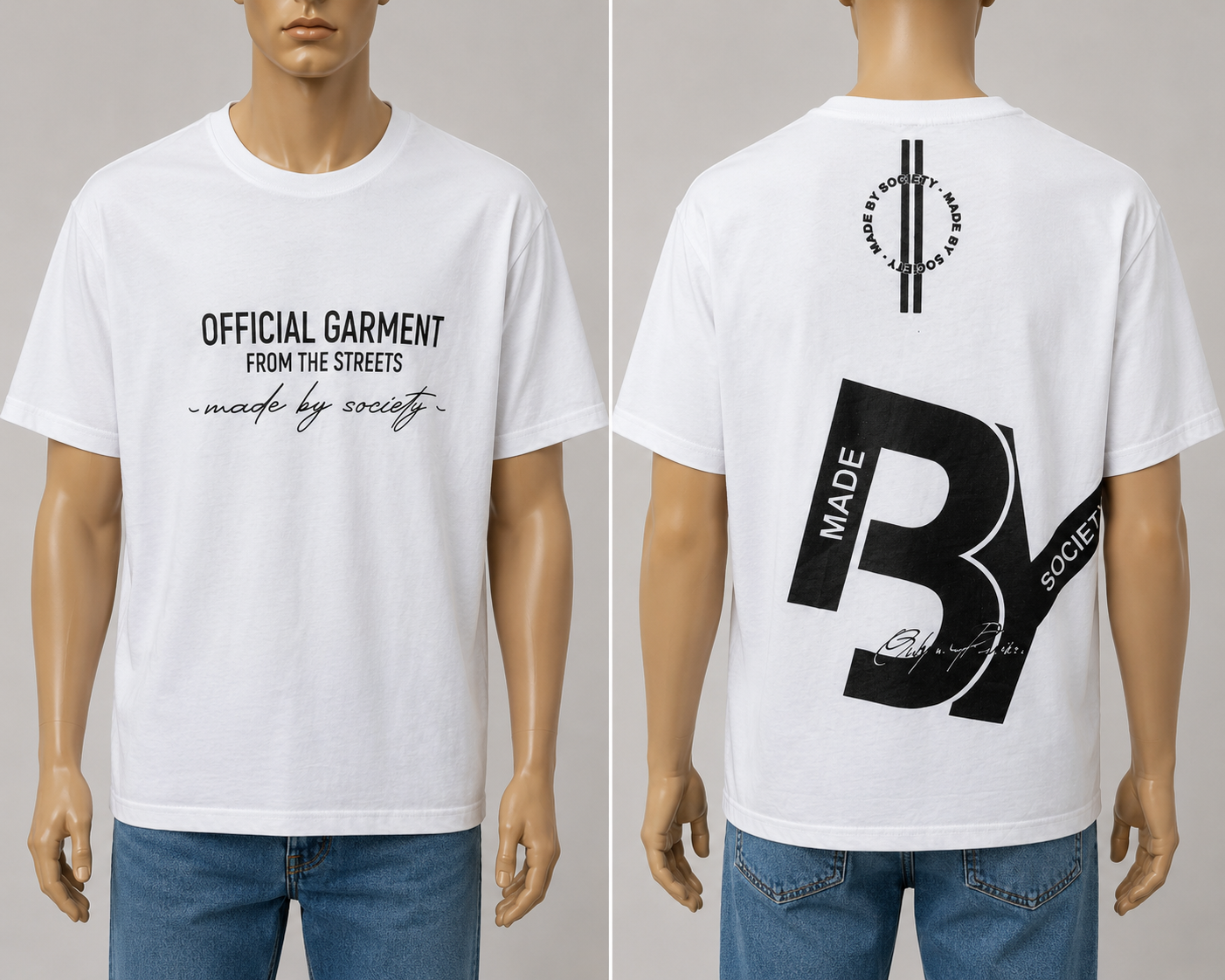 Бяла тениска "Official Garment"