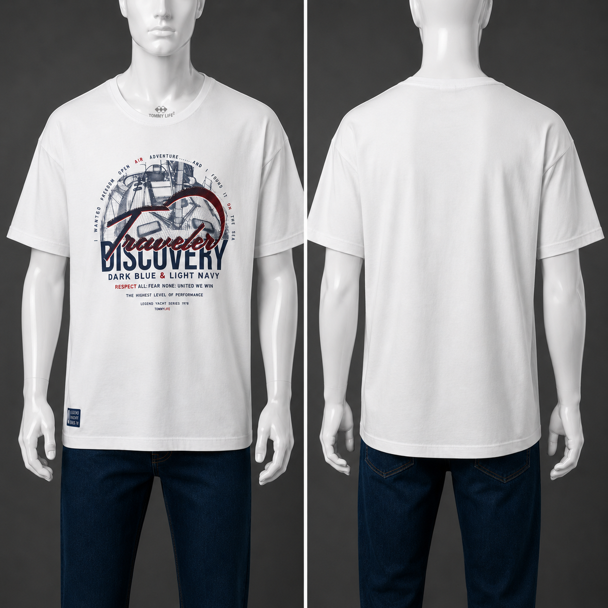 White printed T-shirt