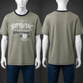 Olive green printed T-shirt